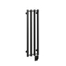 10.5"x37.5" Tuzio Rosendal Towel Warmer in Matte Black / Hydronic