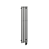 10.5"x59" Tuzio Rosendal Towel Warmer in Matte Black / Electric Hardwired