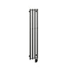 10.5"x59" Tuzio Rosendal Towel Warmer in Matte Black / Electric Hardwired