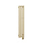 10.5"x59" Tuzio Rosendal Towel Warmer in Brushed Gold / Electric Hardwired