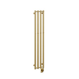 10.5"x59" Tuzio Rosendal Towel Warmer in Brushed Gold / Electric Hardwired