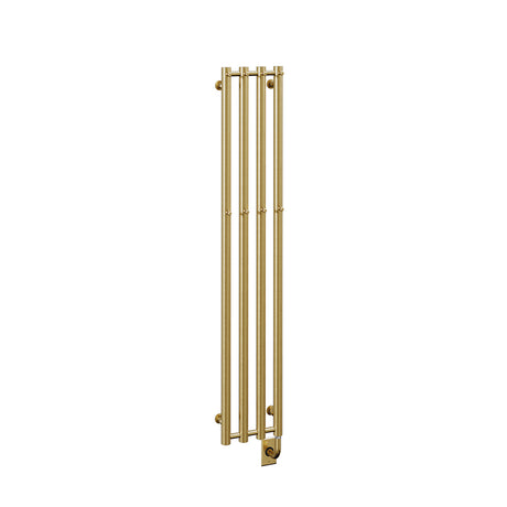 10.5"x59" Tuzio Rosendal Towel Warmer in Brushed Gold / Electric Hardwired