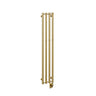 10.5"x59" Tuzio Rosendal Towel Warmer in Brushed Gold / Electric Hardwired