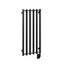 16.5"x37.5" Tuzio Rosendal Towel Warmer in Matte Black / Hydronic