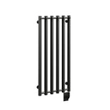 16.5"x37.5" Tuzio Rosendal Towel Warmer in Matte Black / Hydronic