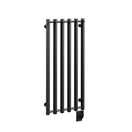 16.5"x37.5" Tuzio Rosendal Towel Warmer in Matte Black / Hydronic