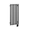 16.5"x37.5" Tuzio Rosendal Towel Warmer in Matte Black / Hydronic