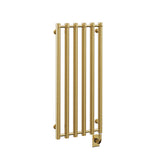 16.5"x37.5" Tuzio Rosendal Towel Warmer in Brushed Gold / Electric Hardwired