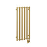 16.5"x37.5" Tuzio Rosendal Towel Warmer in Brushed Gold / Electric Hardwired