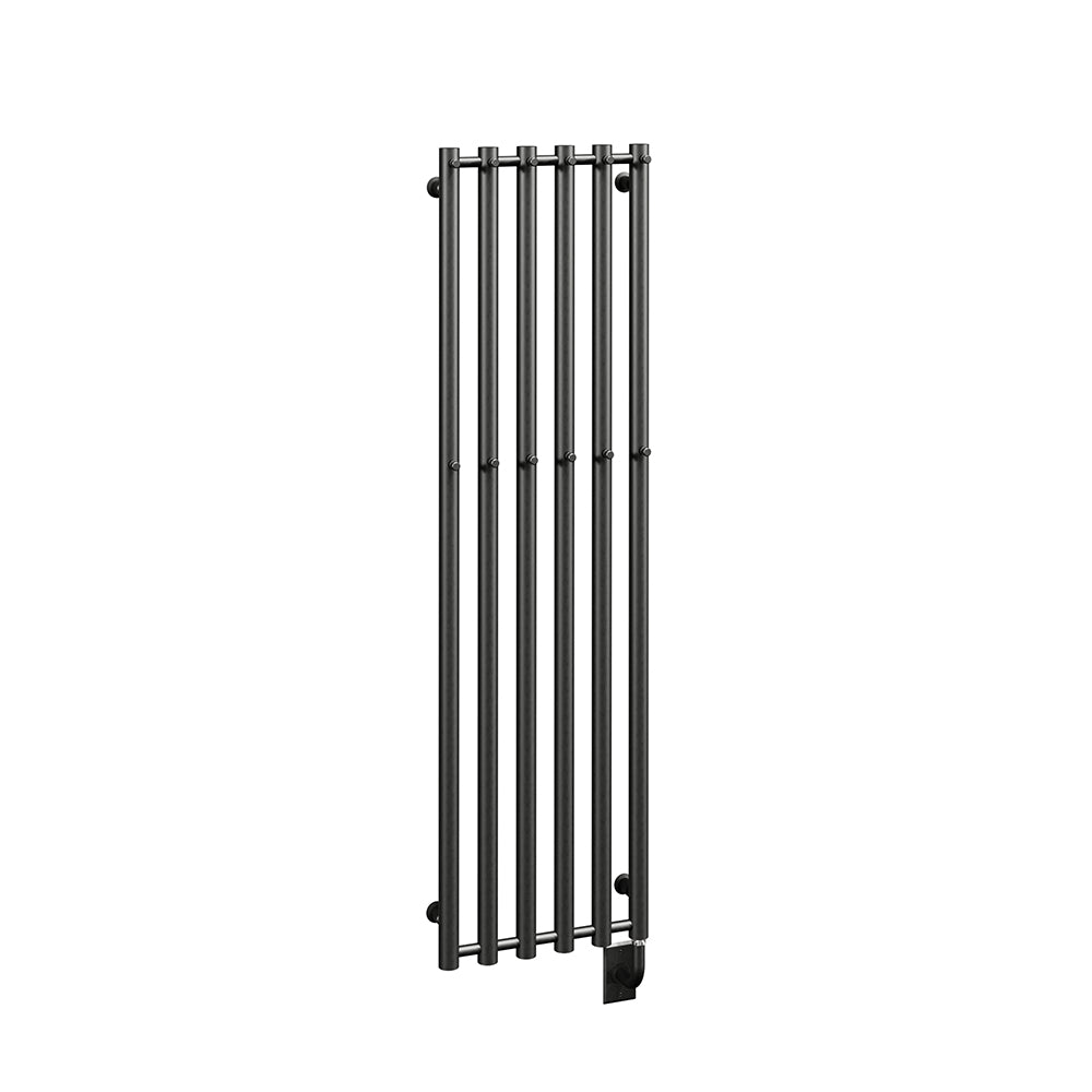 16.5"x59" Tuzio Rosendal Towel Warmer in Matte Black / Electric Plug-I