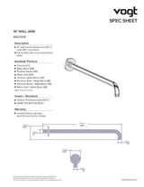 ZEHN 16" WALL ARM