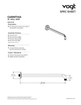 CARINTHIA 16" WALL ARM