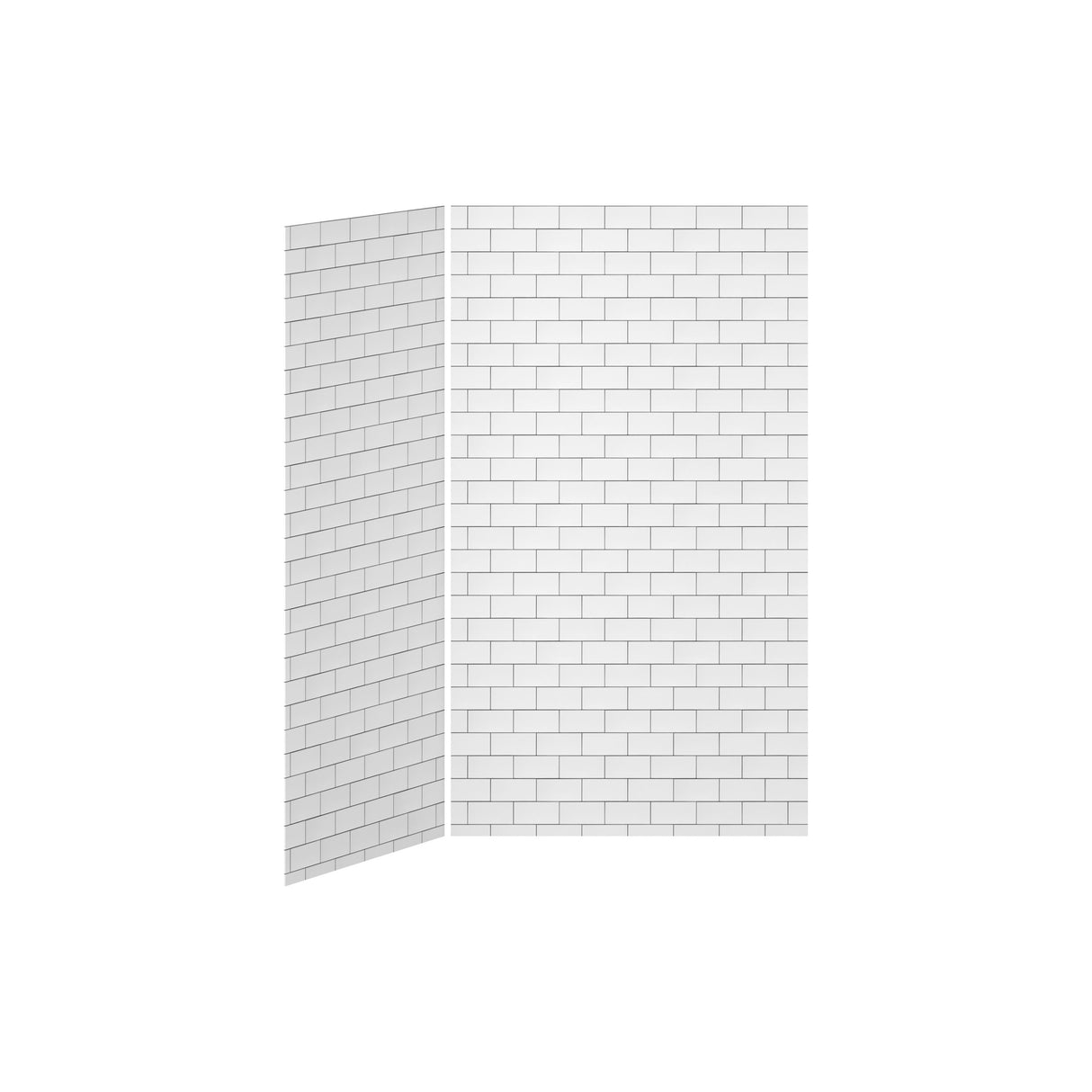 48x36 2-Panel Shower Wall Kit for Corner Installation