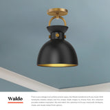 Alora Mood Waldo 9-in Semi-Flush Mount