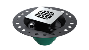 Cast Iron Wood Deck Drain with Square Grate (WD447-SS)