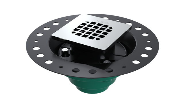 Cast Iron Wood Deck Drain with Square Grate (WD447-SS)