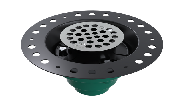 Cast Iron Wood Deck Drain with Round Grate (WD457-SS)