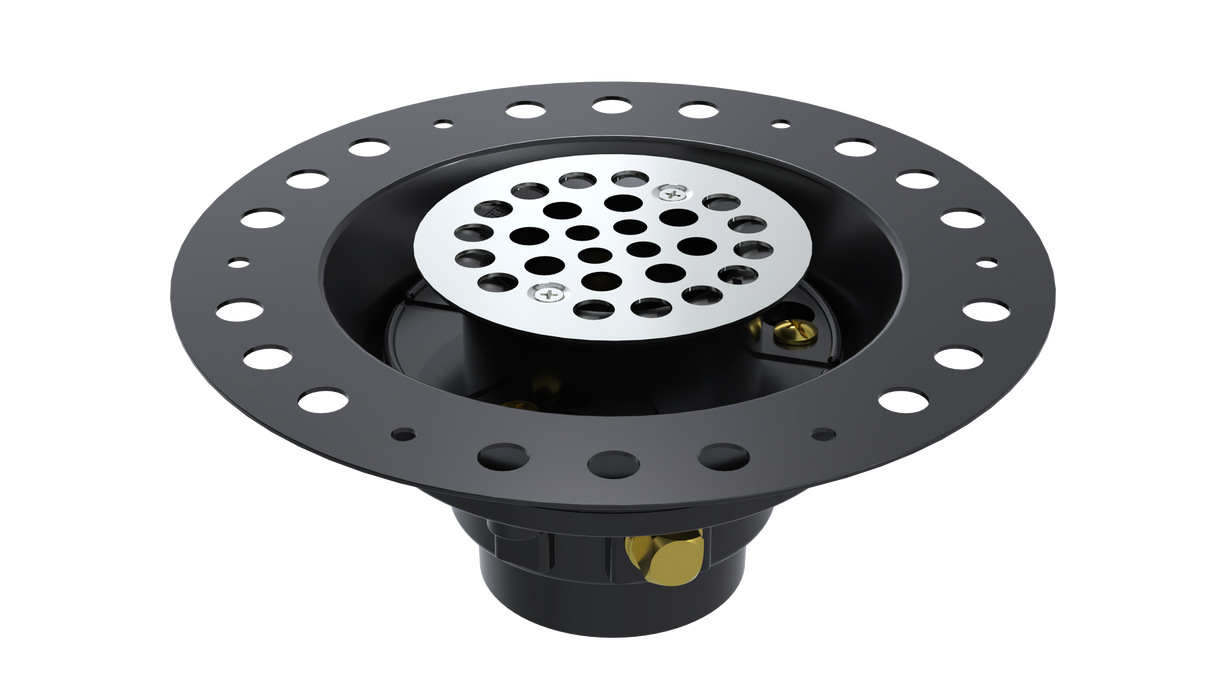 ABS Wood Deck Drain with Round Grate (WDD45)