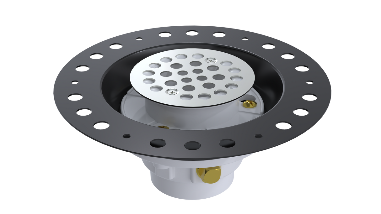 PVC Wood Deck Drain with Round Grate (WDD5145)