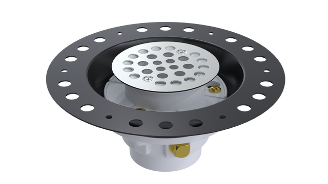 PVC Wood Deck Drain with Round Grate (WDD5145)
