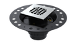 ABS Wood Deck Drain with Square Grate, without Plug (WDDS44-LP)