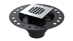 ABS Wood Deck Drain with Square Grate, without Plug (WDDS44-LP)