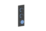 MOND TRIM FOR 3/4" HIGH-FLOW TH VALVE WITH 2 VOLUME CONTROLS