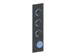 MOND TRIM FOR 3/4" HIGH-FLOW TH VALVE WITH 3 VOLUME CONTROLS