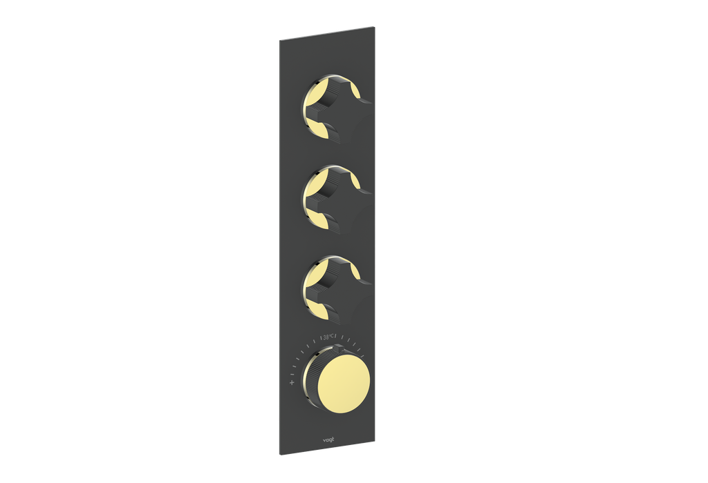 MOND TRIM FOR 3/4" HIGH-FLOW TH VALVE WITH 3 VOLUME CONTROLS