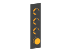 MOND TRIM FOR 3/4" HIGH-FLOW TH VALVE WITH 3 VOLUME CONTROLS