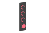 MOND TRIM FOR 3/4" HIGH-FLOW TH VALVE WITH 3 VOLUME CONTROLS
