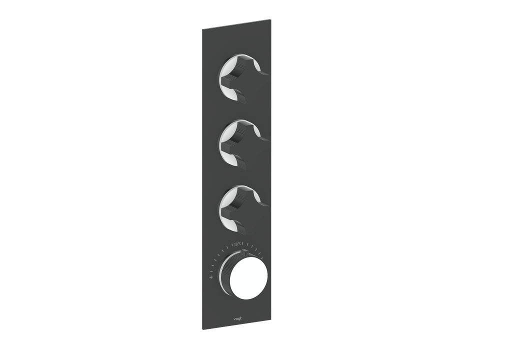 MOND TRIM FOR 3/4" HIGH-FLOW TH VALVE WITH 3 VOLUME CONTROLS