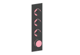 MOND TRIM FOR 3/4" HIGH-FLOW TH VALVE WITH 3 VOLUME CONTROLS