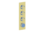 MOND TRIM FOR 3/4" HIGH-FLOW TH VALVE WITH 3 VOLUME CONTROLS