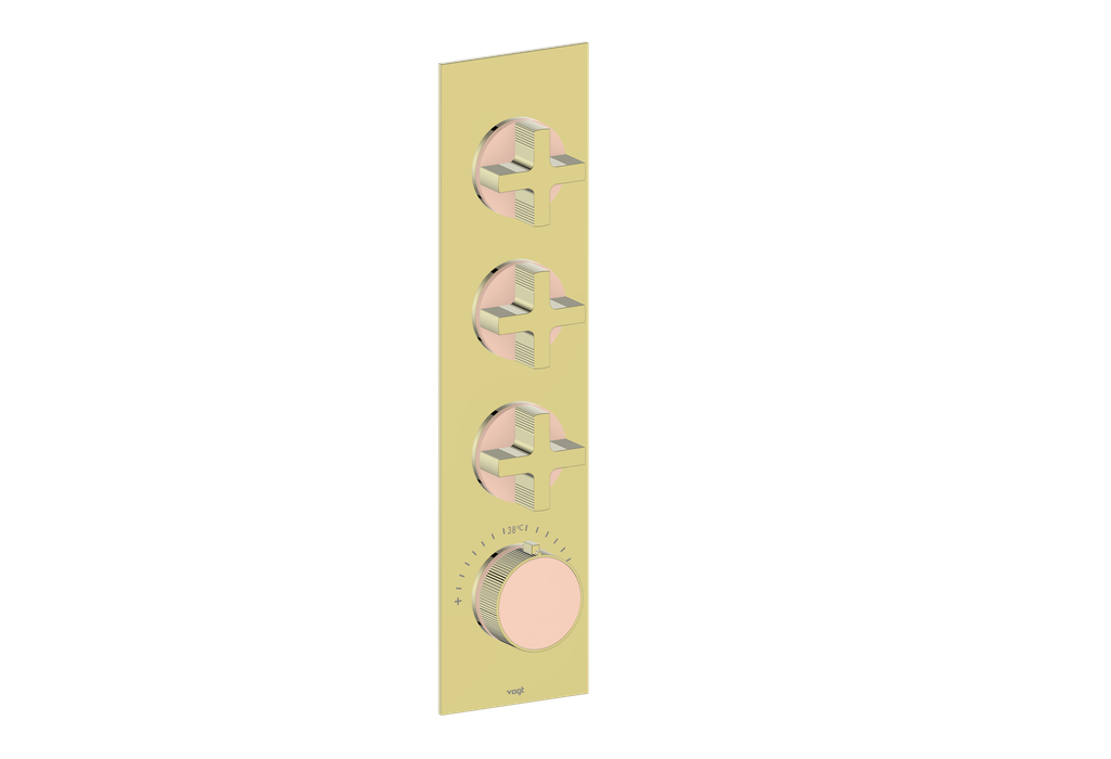 MOND TRIM FOR 3/4" HIGH-FLOW TH VALVE WITH 3 VOLUME CONTROLS