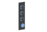 MOND TRIM FOR 3/4" HIGH-FLOW TH VALVE WITH 3 VOLUME CONTROLS