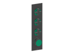 MOND TRIM FOR 3/4" HIGH-FLOW TH VALVE WITH 3 VOLUME CONTROLS