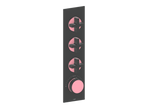 MOND TRIM FOR 3/4" HIGH-FLOW TH VALVE WITH 3 VOLUME CONTROLS