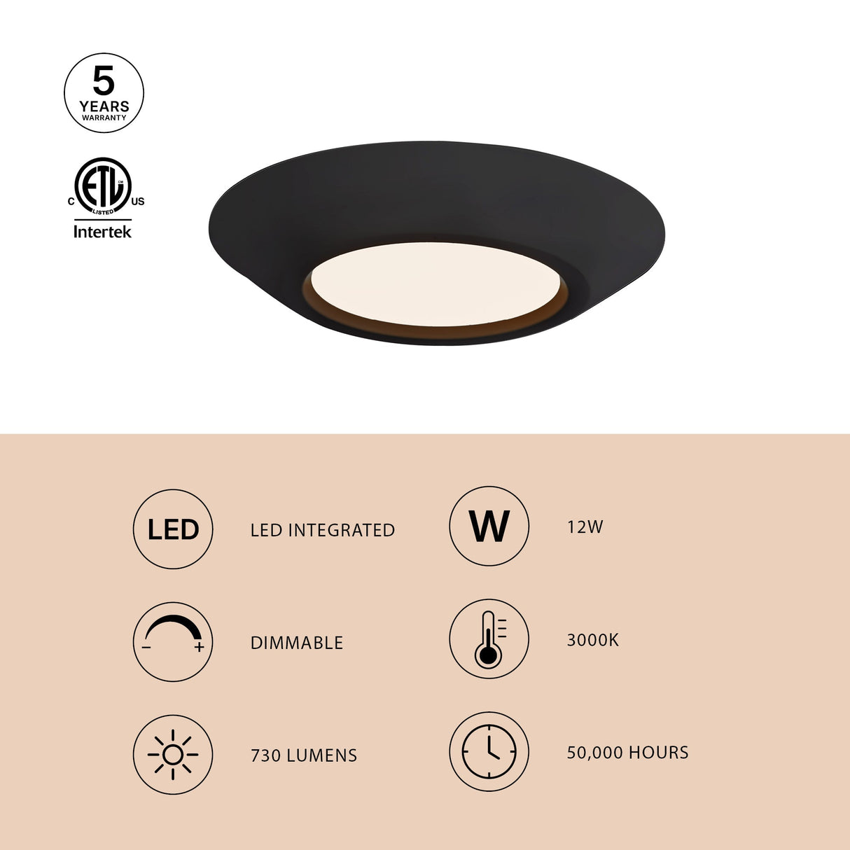 Kuzco Vibe Weylo 6-in Flush Mount