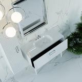 Linea 40 Chrome Vanity With White Cabinet