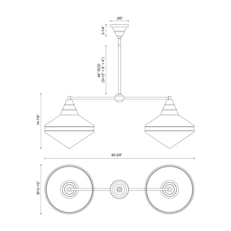 Alora Willard 41-in Linear Pendant