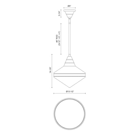 Alora Willard 14-in Pendant