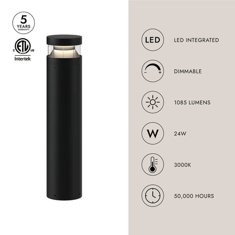 Kuzco Windermere 28-in Exterior Bollard
