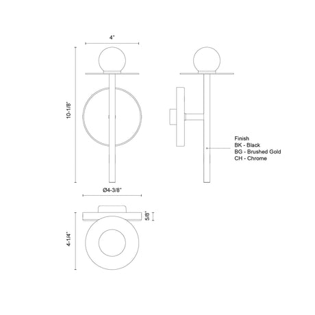 Kuzco Elixir 10-in Wall Sconce
