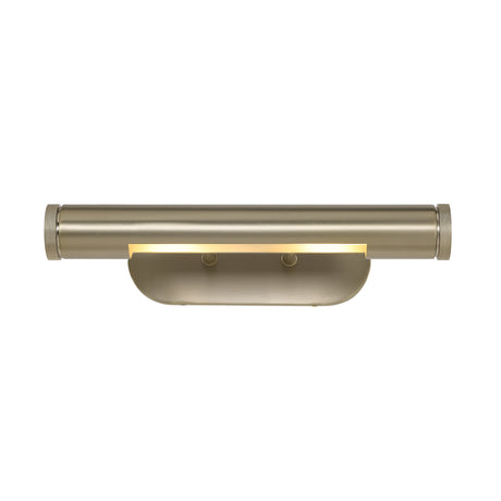 Renwil Opale library-inspired cylinder wall sconce, front view lit
