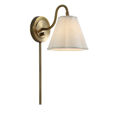 Renwil Arielle wall sconce with flared scalloped shade and curved arm