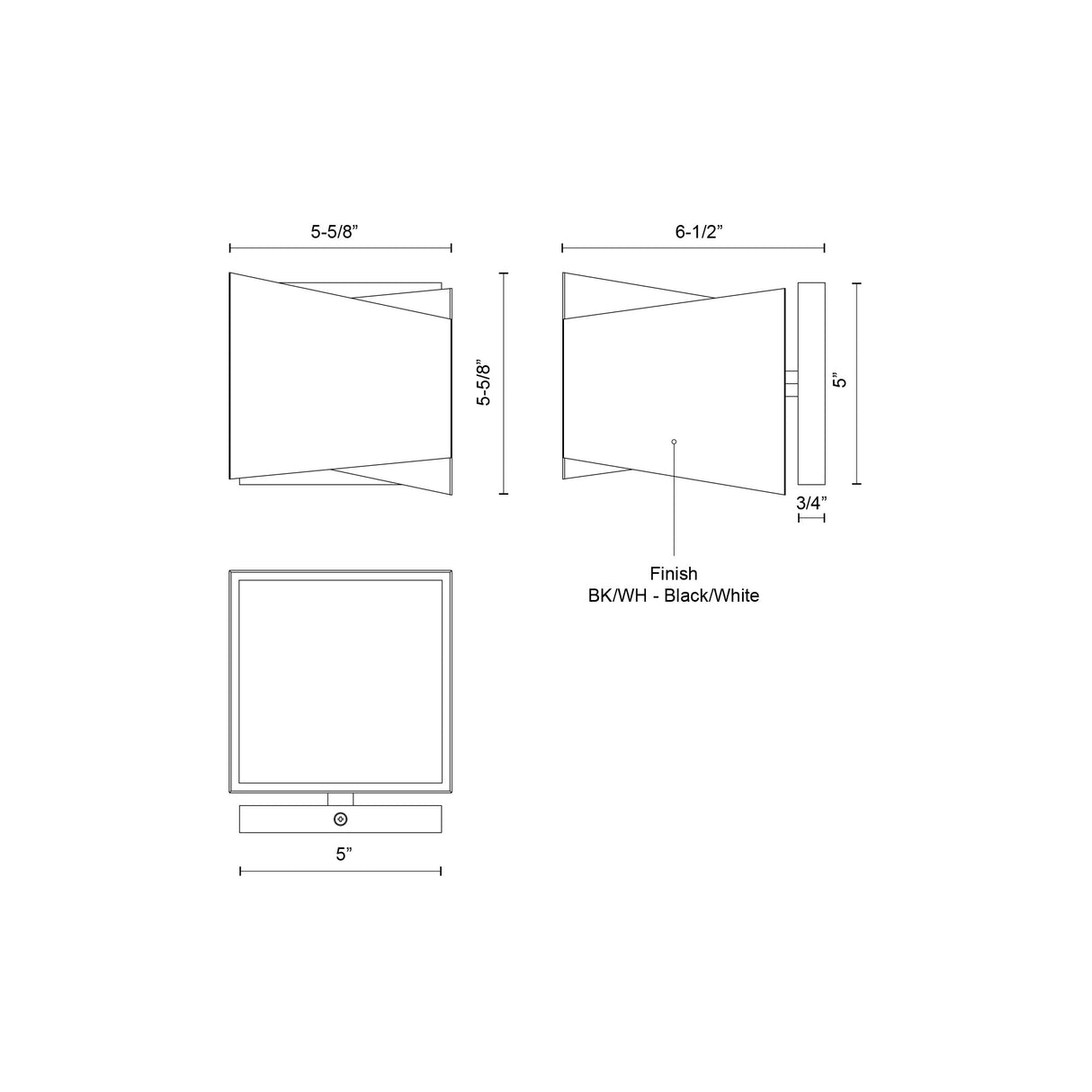 Kuzco Cubix 5-in Wall Sconce