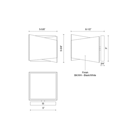 Kuzco Cubix 5-in Wall Sconce