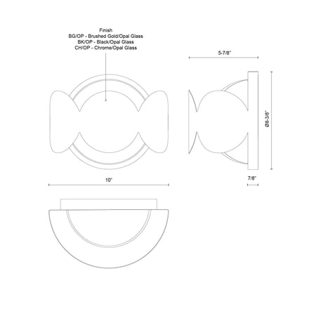 Kuzco Ciel 10-in Wall Sconce