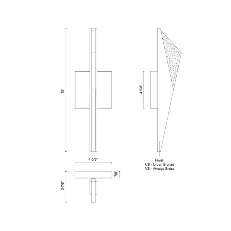 Kuzco Tachi 15-in Wall Sconce